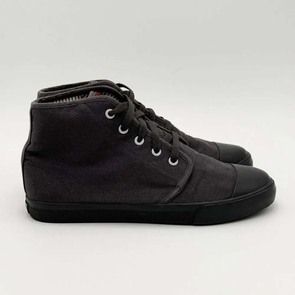 Bangs Onyx Dark Gray High Top Lace Up Canvas Sneakers - US Women’s 9 / Men’s 7.5